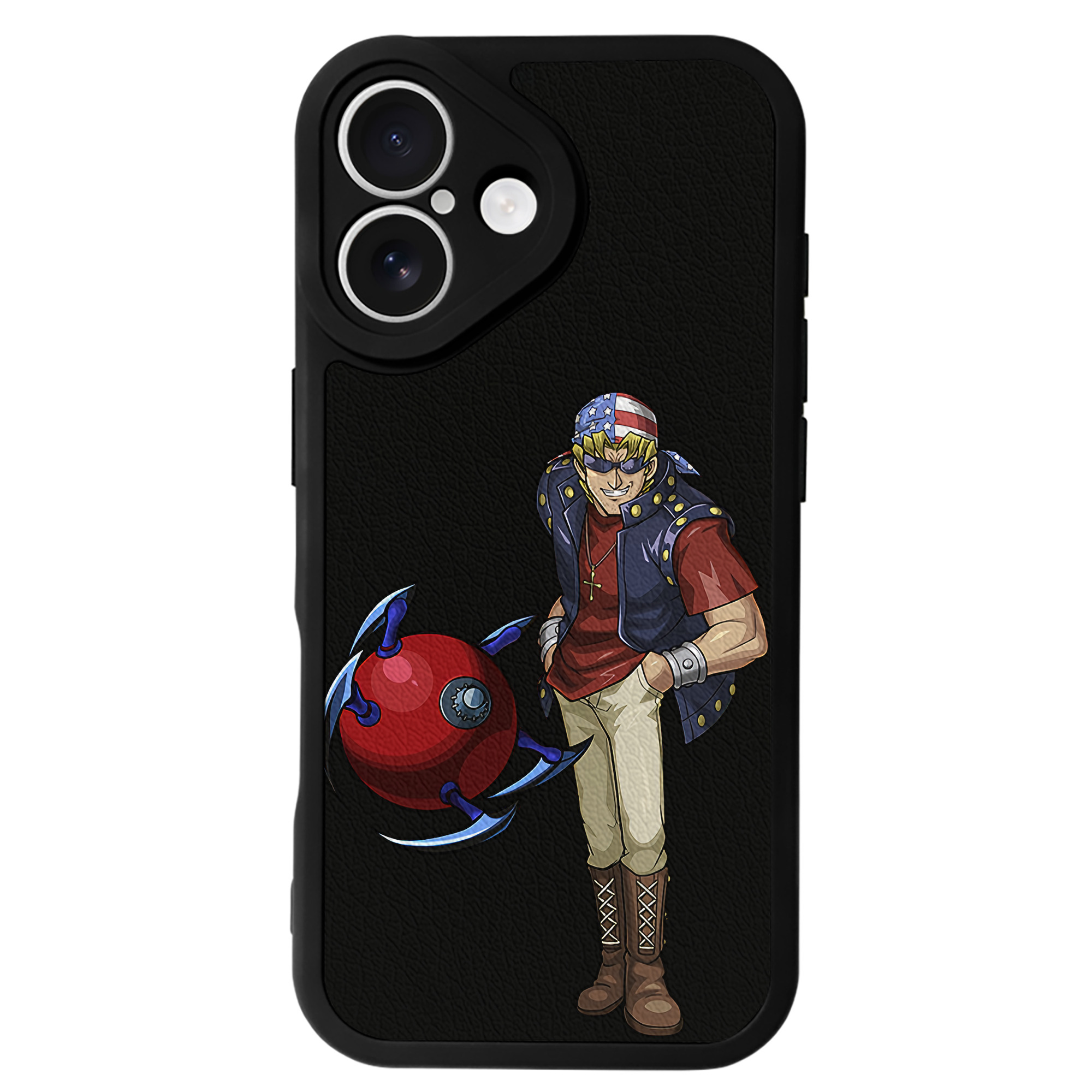 （画像用） 遊☆戯☆王 Yu-Gi-Oh! 【iPhone 16シリーズ対応】シリコンスマホケース（レザー調） 材質：シリコン